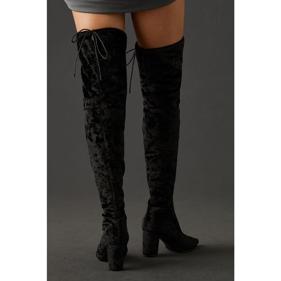 NWT Silent D Over-The-Knee Black Velvet Boots - 37EU (7 US) - Picture 3 of 6